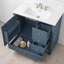 Meuble-lavabo sur pied 36 po en bois massif et panneau de fibres à densité moyenne de couleur gris-bleu avec lavabo et rangement en céramique-134592075-134592077