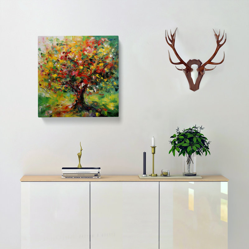 Apple Tree Abstract Expressionism No.2 - No Frame Print, 50cm H x 50cm W x 3cm D