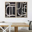 «Mid-Century Spiral Wave», 2 pièces sur toile-99016446-99016445