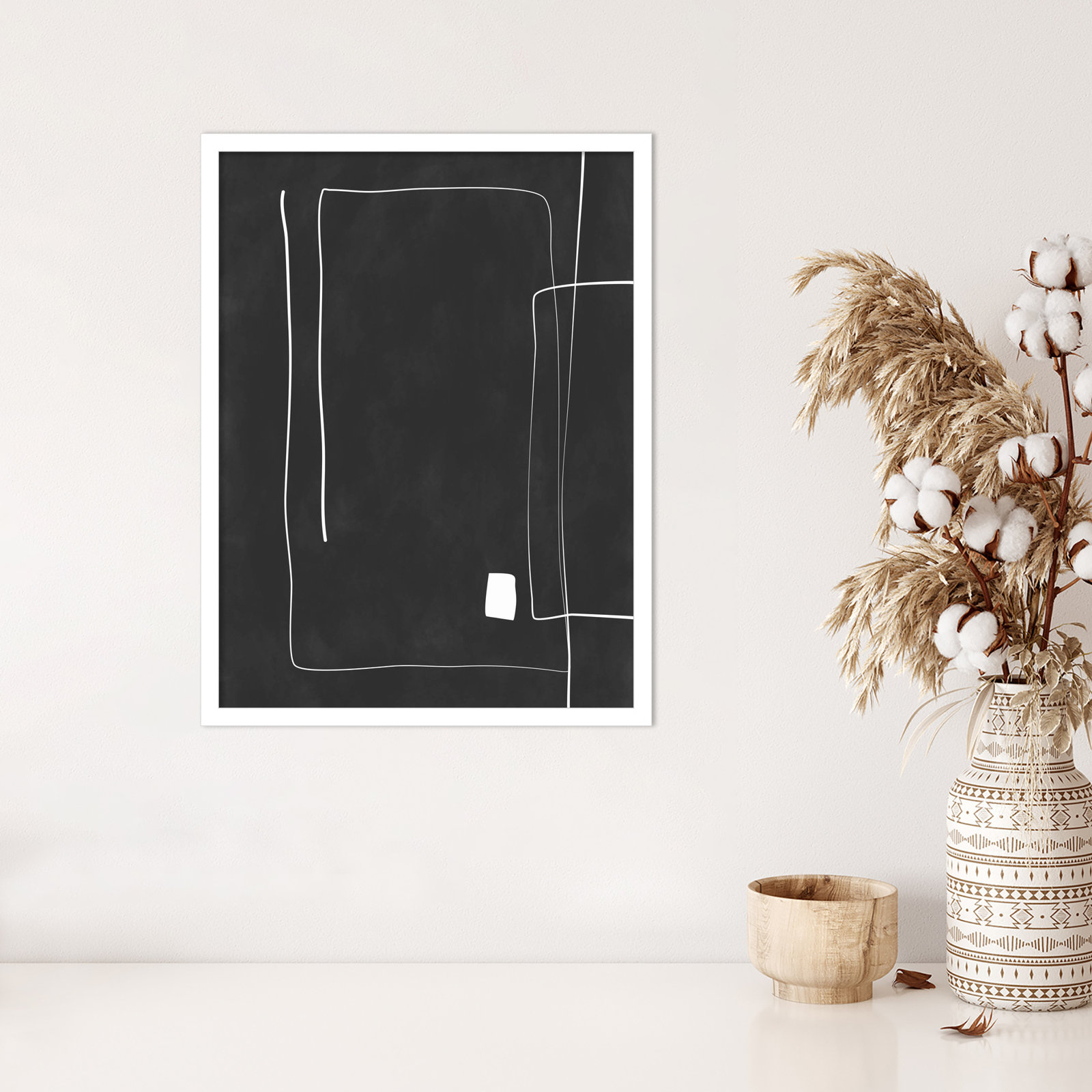 Black And White 36 by Elena Ristova, White, 25" H x 19" W