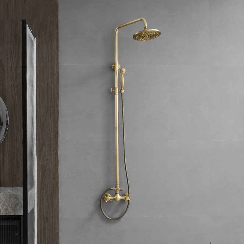 Complete Shower System with Rough in-Valve, Antique Bronze