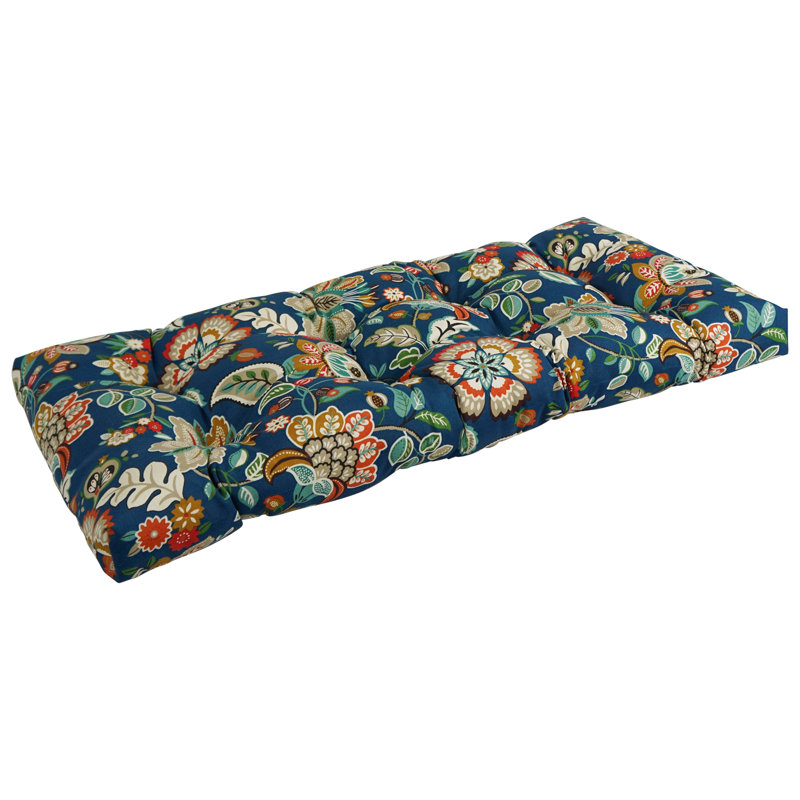 Outdoor 5'' Loveseat Seat Cushion, Navy