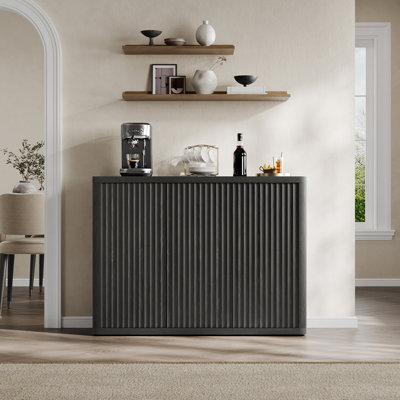 Cesiro 46.65'' W Sideboard With 3 Fluted Doors And Adjustable Shelves