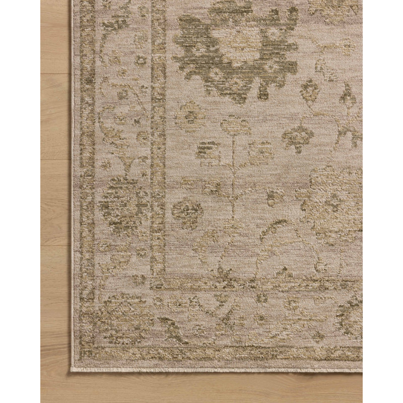 Bungalow Rose Wrobel Dove / Forest Area Rug, Rectangle 12' x 15'6"