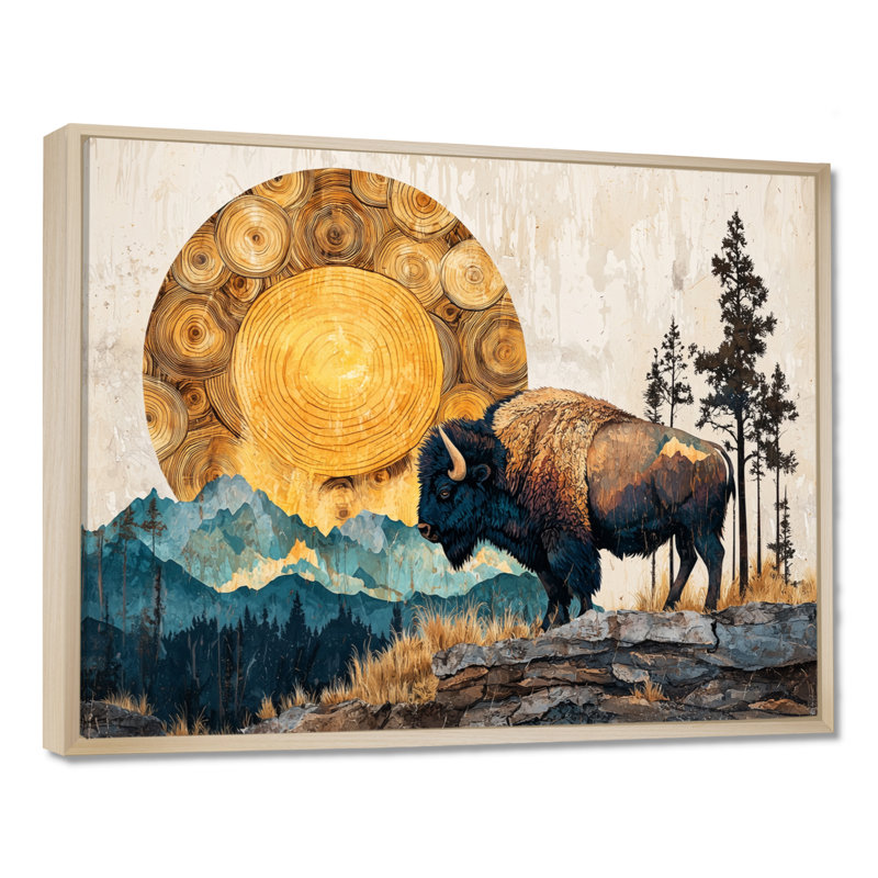 Genelda - Animals Large Wall Art, H 12 po x l 20 po, Cadre flottant, Noir