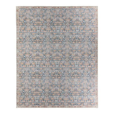 Tapis bronze / marine Jaipur Living Keiran Trellis (7 pi 6 po x 9 pi 6 po)