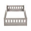 Lit plateforme simple naturel avec garde-corps - pas de sommier tapissier requis, structure robuste, processus d'assemblage facile-220672345