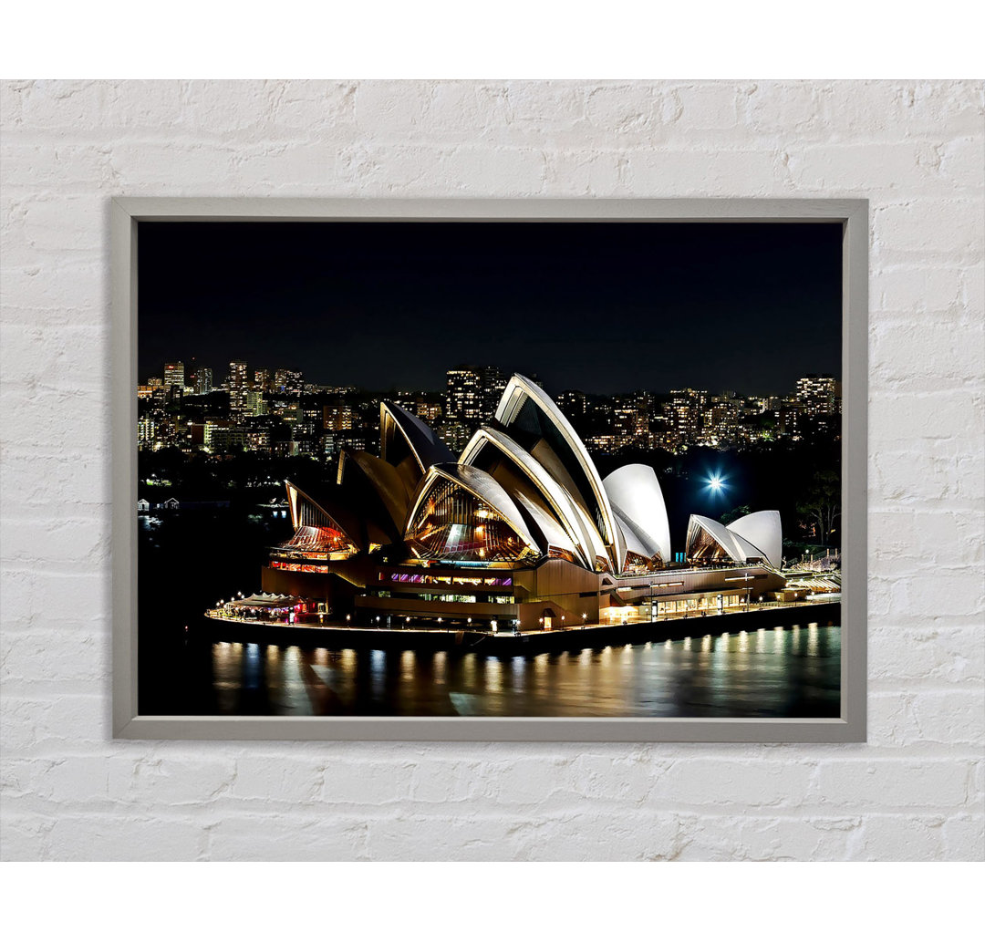 Sydney Opera House Lights - Einzelner Bilderrahmen Kunstdrucke auf Leinwand