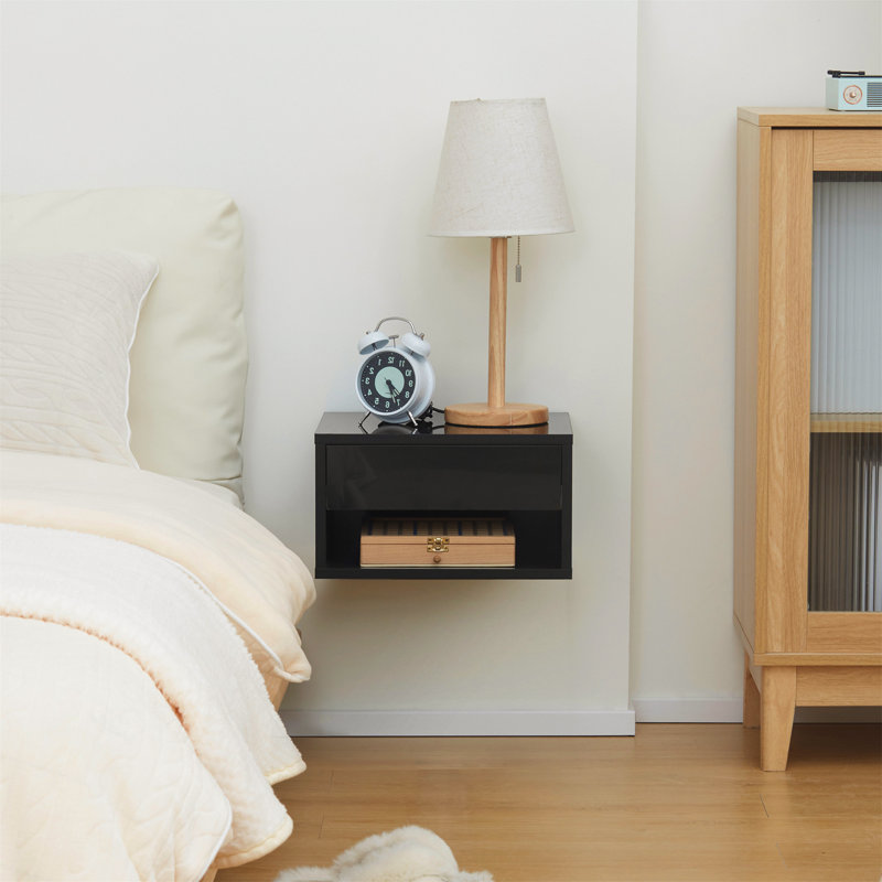 Mullica 37cm W Manufactured Wood Bedside Table