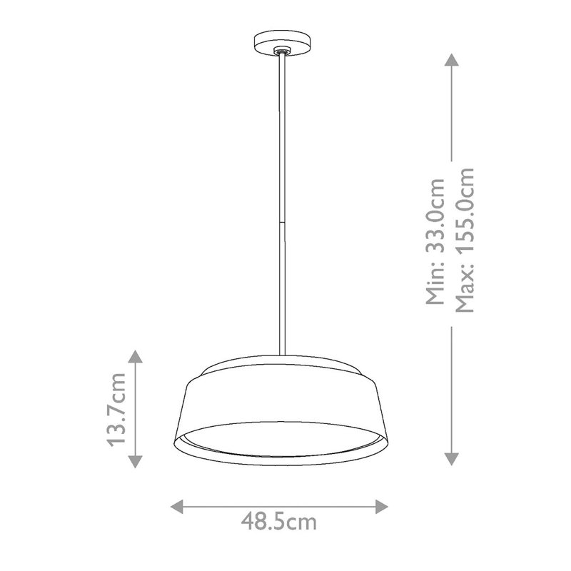 Moosup 5 - Light Dome Pendant, White