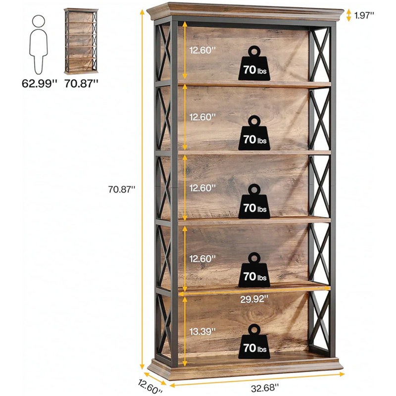 Stylish Shelf,Spacious Bookcase,Modern Style Bookshelf