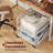 2-Tier Large Under Desk Printer Stand with Storage, Printer Table with Height Adjustable Shelf & Charging Plug, Rolling Cart with Wheels for Home Office-1210397656
