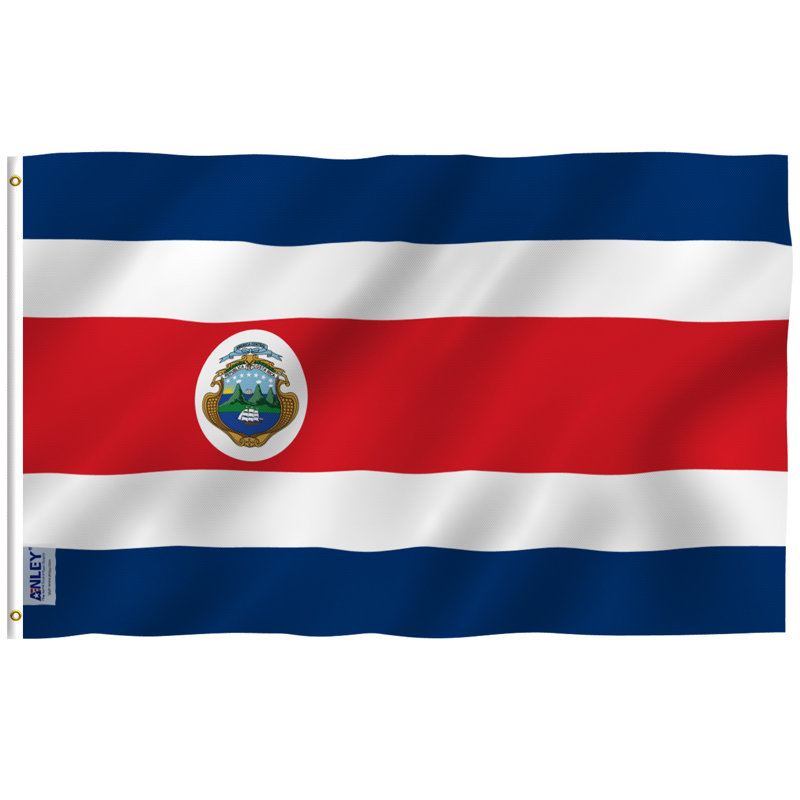 Drapeau de maison en polyester 36 po x 60 po Costa Rica