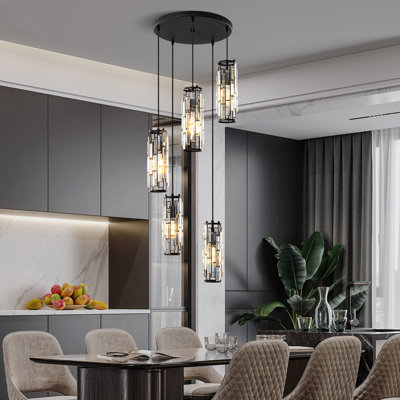 Adjustable Pendant Light Fixture Modern Pendant Light Crystal 