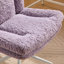 Chaise de bureau ajustable en fausse fourrure moelleuse avec siège pivotant et inclinable-65772332