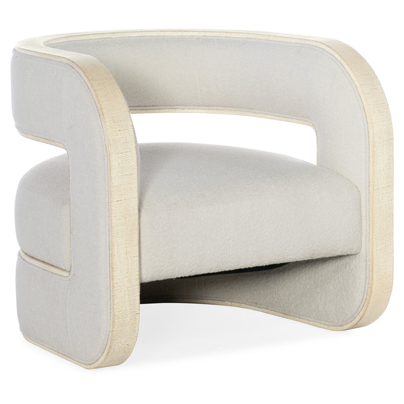 Fauteuil d'appoint CC en cascade de polyester de 74,93 cm de large
