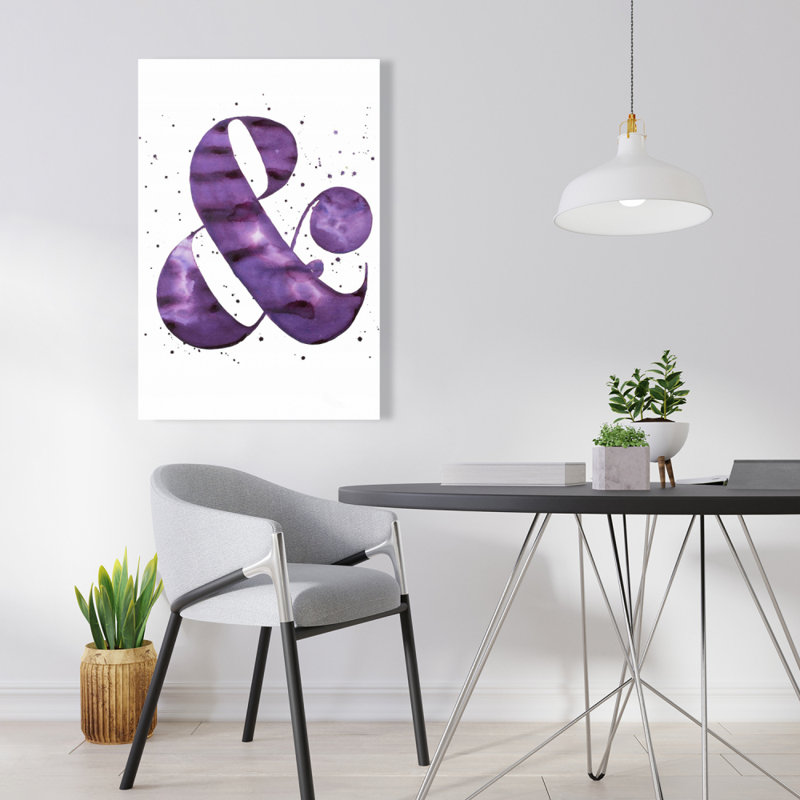 Ampersand mauve - Formes de chambre à coucher pour la décoration intérieure