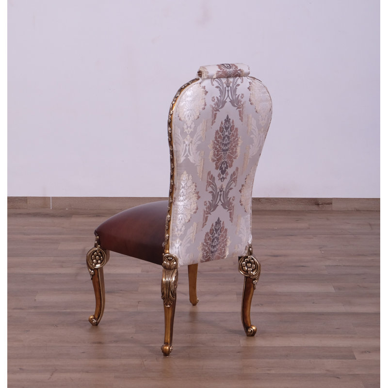 Leather Dining Chair, Parisian Bronze