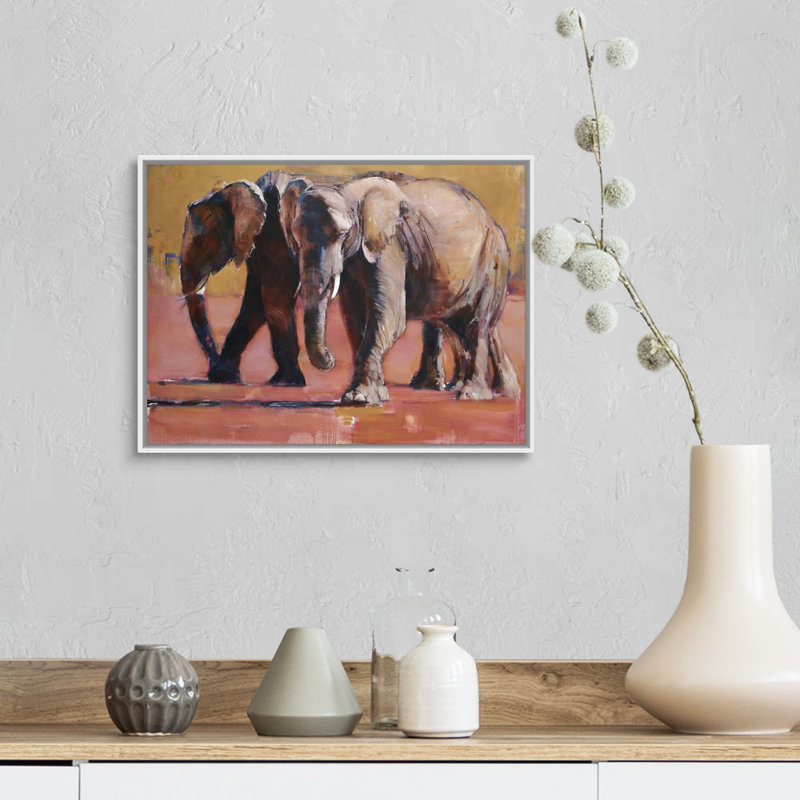 Chaleur, Ol Pejeta, 2018 par Mark Adlington - reproduction d'art sur toile, H 14 po x l 18 po x P 1,75 po
