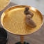 Table d'appoint réglable 2P, petite table à thé Martini, table de bout à piédestal décoratif en marbre pour présentation et rangement