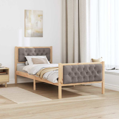 Solid Wood Fabric Bed Frame