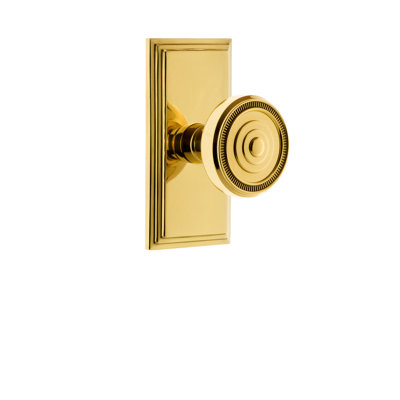 Grandeur Carré Plate Double Dummy with Soleil Door Knob
