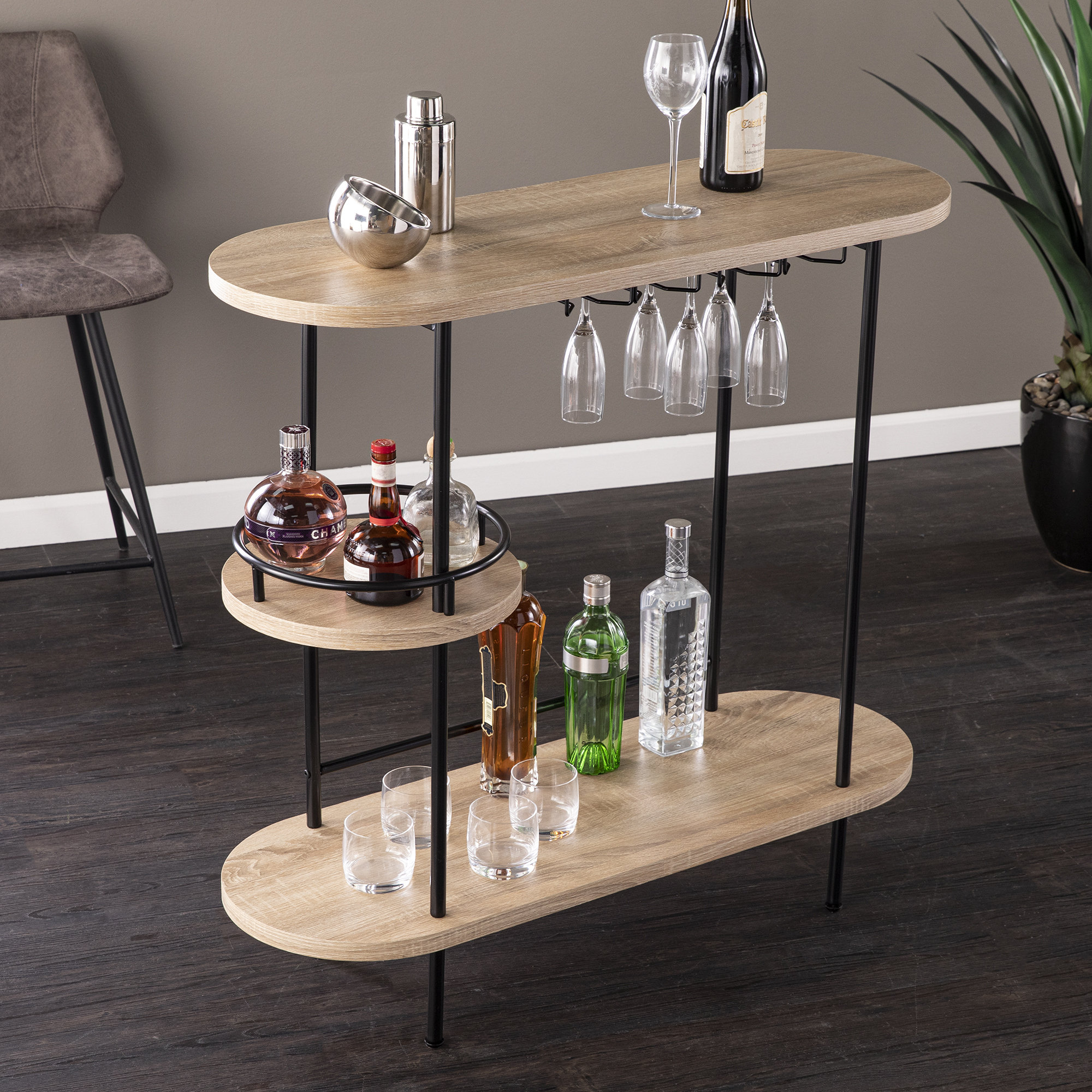 Willa Arlo™ Interiors Sebago Bar with Wine Storage & Reviews | Wayfair