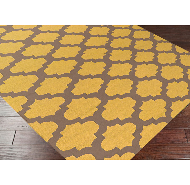 Wool Geometric Indoor Rug, 3'6" x 5'6"