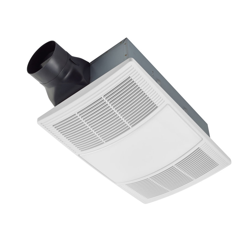 White Ceiling Mount Bathroom Exhaust Fan with Heater