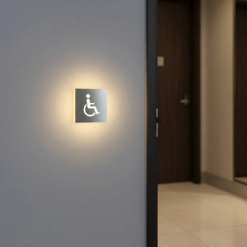 UltraBeam 3 Watt Square LED Disabled Toilet Sign
