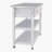 White stainless steel kitchen trolley with two drawers