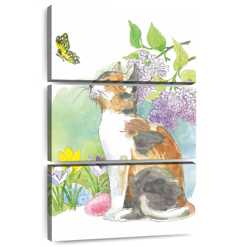 Brampt Easter Kitties II, 74" H x 48" W
