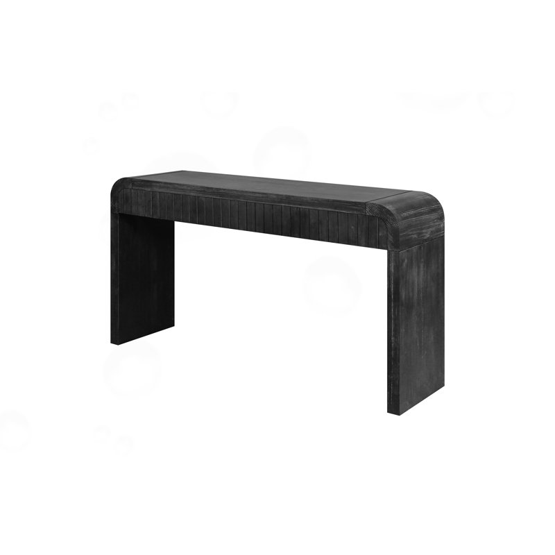Cann with Two Hidden Handle Drawers, Antique Black