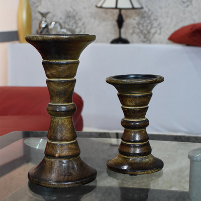 9'' H Wood Tabletop Pillar