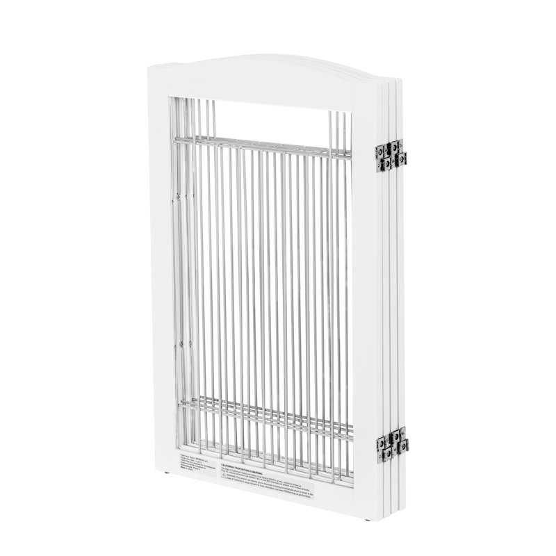 Racine Free Standing Pet Gate, White