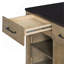 Îlot de cuisine extensible avec rangement, chariot de cuisine multifonctionnel avec prises de courant intégrées, îlot de cuisine rétro sur roulettes avec tiroirs et tablettes ouvertes pour la cuisine-106171280