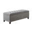 Banc de rangement capitonné à fermeture douce