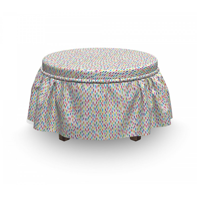 Housse pour repose-pieds en arc-en-ciel raindrop