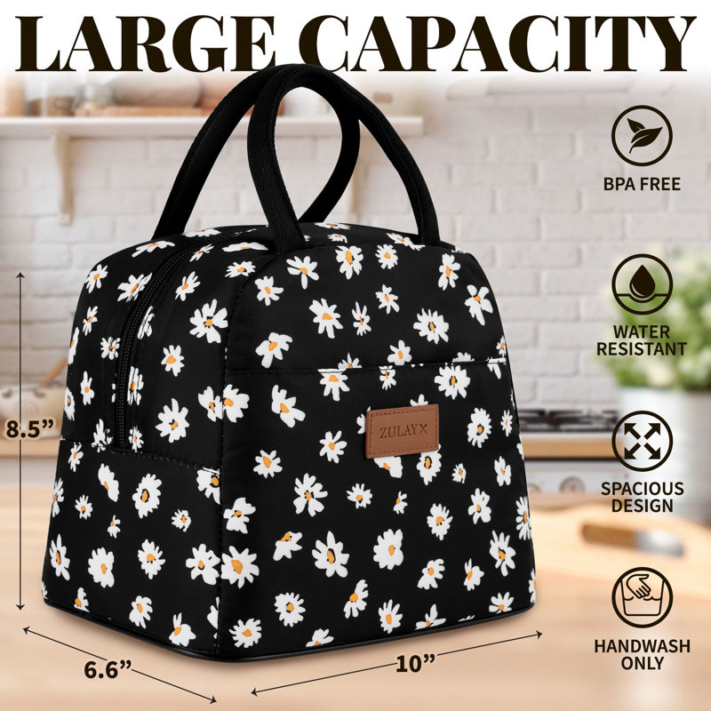Zulay Kitchen Reusable Insulated Lunch Tote Bag