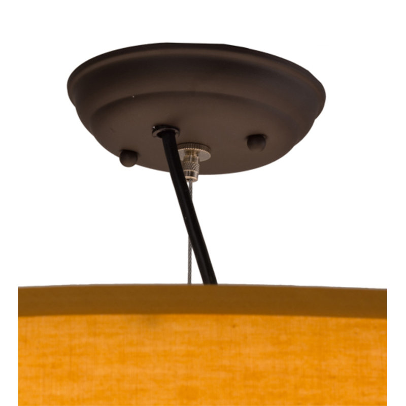 Cilindro 4 - Light Chandelier, 19" H x 27" W x 27" D, Vintage Gold Textrene