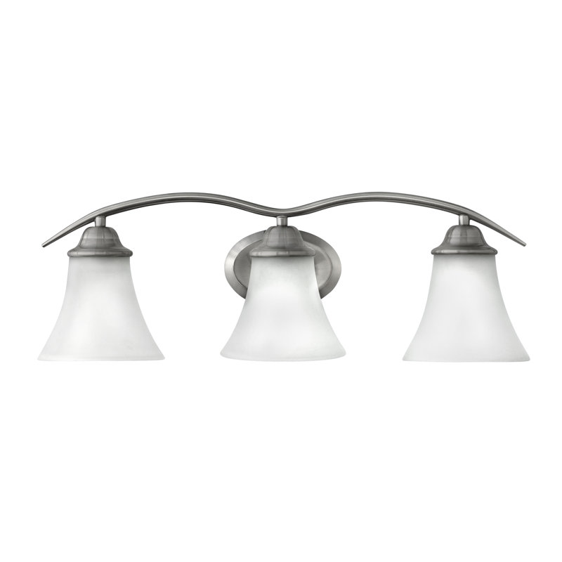 3 - Light Vanity Light, Brushed Steel