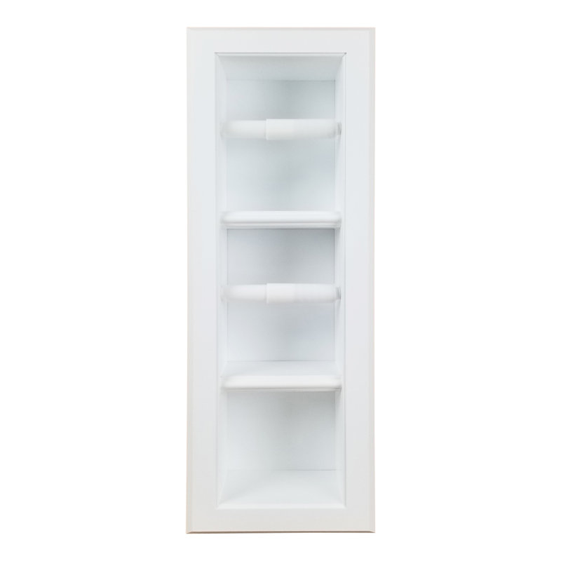 Porte-papier hygiénique encastré Hansford, Émail blanc