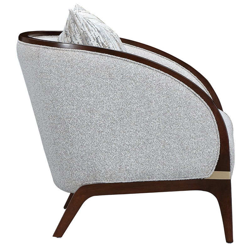 Houston Matching Chair - Pebble/Walnut