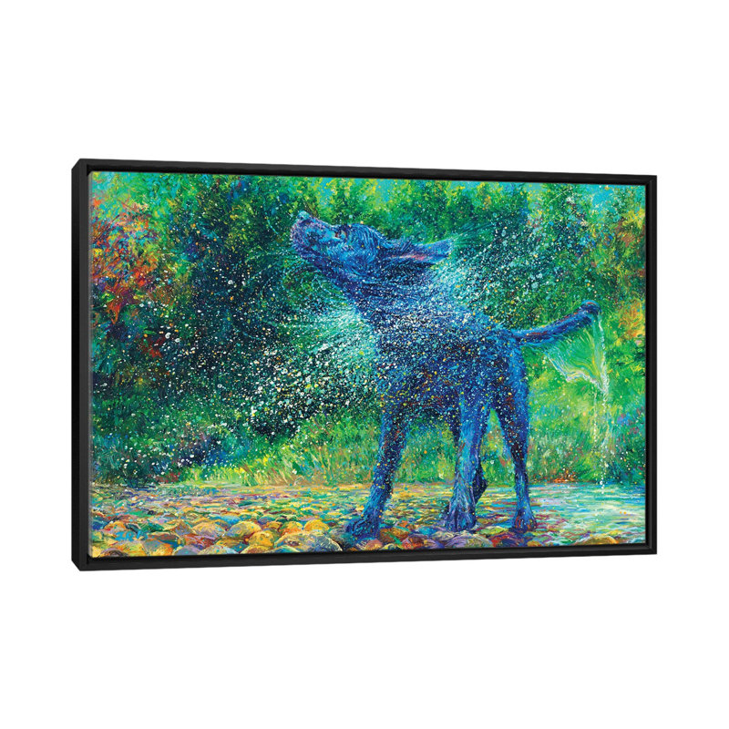 «Fishtail Creek» par Iris Scott - impression sur toile tendue, H 18 po x l 26 po x P 1,5 po, Toile encadrée noire