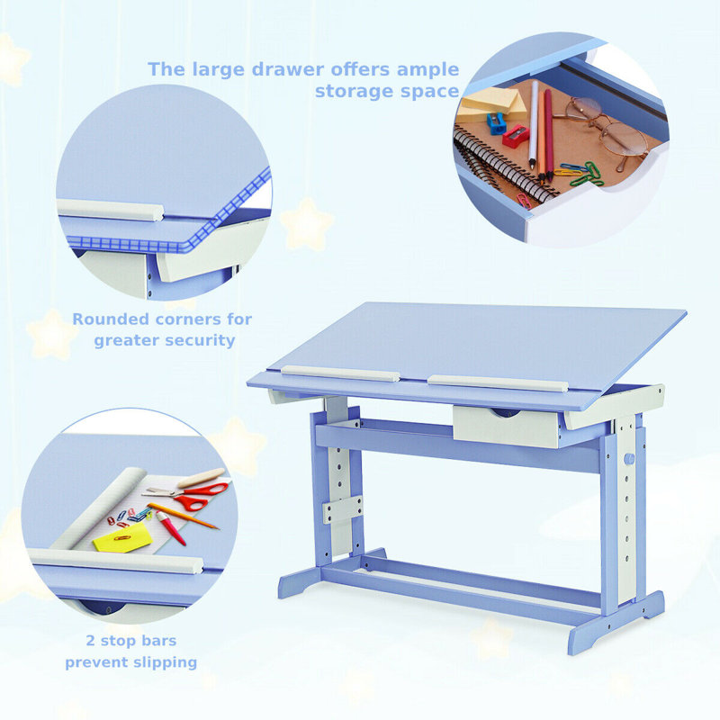 Elin 109cm Art Desk, Blue