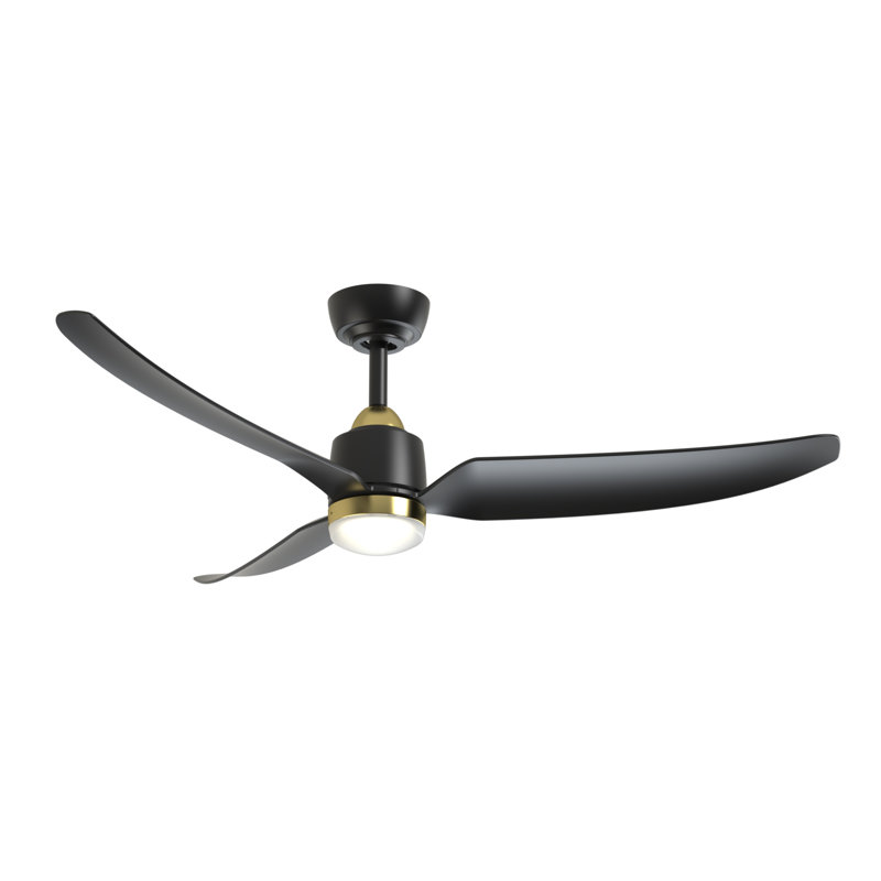 Hugo 42-In Ceiling Fan, Matte Black/Brushed Gold, Matte Black, 52" Wide