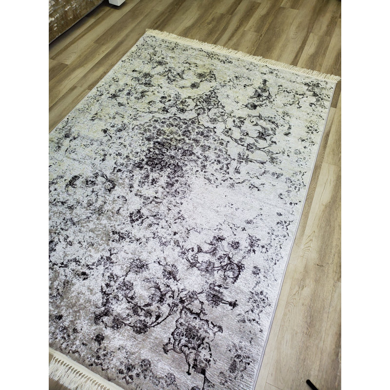 Tapis beige de style sud-ouest Rosenthal, Rectangle 5 pi 2 po x 7 pi 6 po