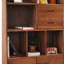 Bibliothèque en bois massif de noyer noir