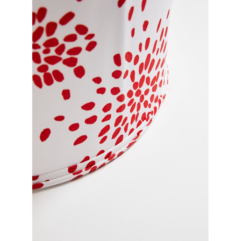 Albert Hadley Drum Lamp Shade, Red/White