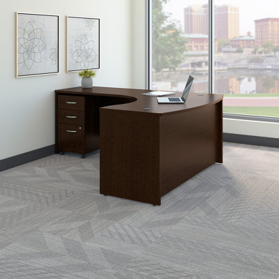 Series C L Shaped Desk with Mobile File Cabinet